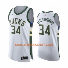 Maillot NBA Milwaukee Bucks Giannis Antetokounmpo 34 Nike 2019-20 Association Edition Swingman - Homme